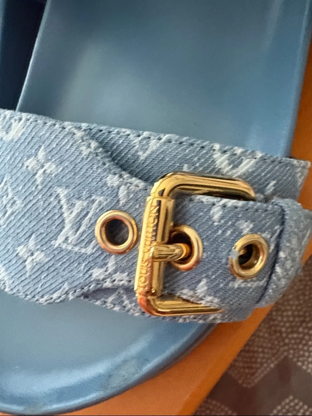 Louis Vuitton Light Blue Monogram Denim Double-Strap Slides
Can ship next day - Picture 6 of 13